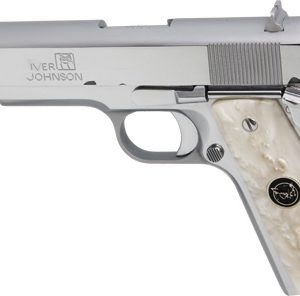IVER JOHNSON 1911A1 45ACP 5" - FS 8RD CHROME WHITE PEARL GRIP