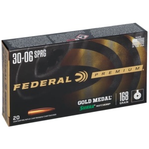 FEDERAL GOLD MEDAL 30-06 168GR