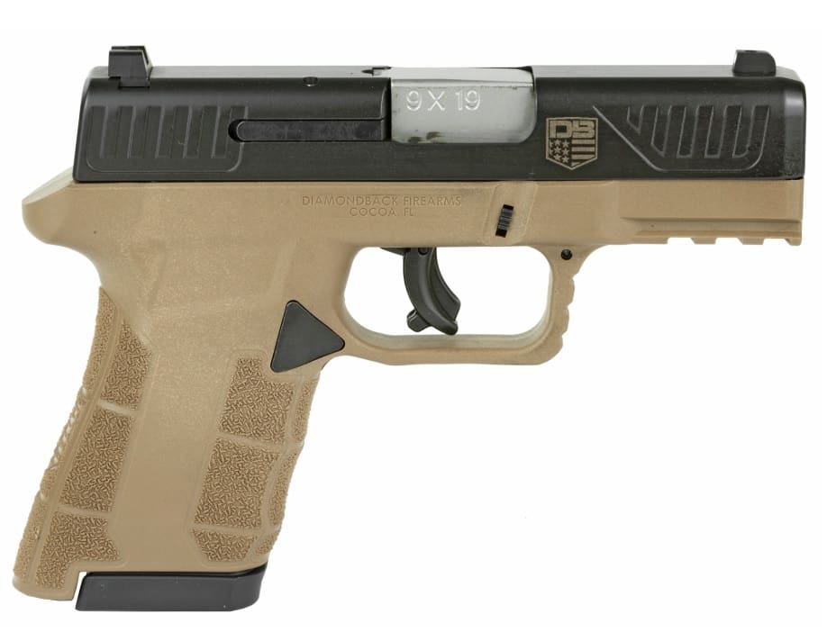 DIAMONDBACK FIREARMS AM2 9MM FDE SUB CMPT 15+1 3.5"