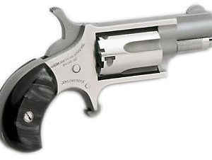 NORTH AMERICAN ARMS MINI 22LR REV 1-1/8 SS BLK PRL