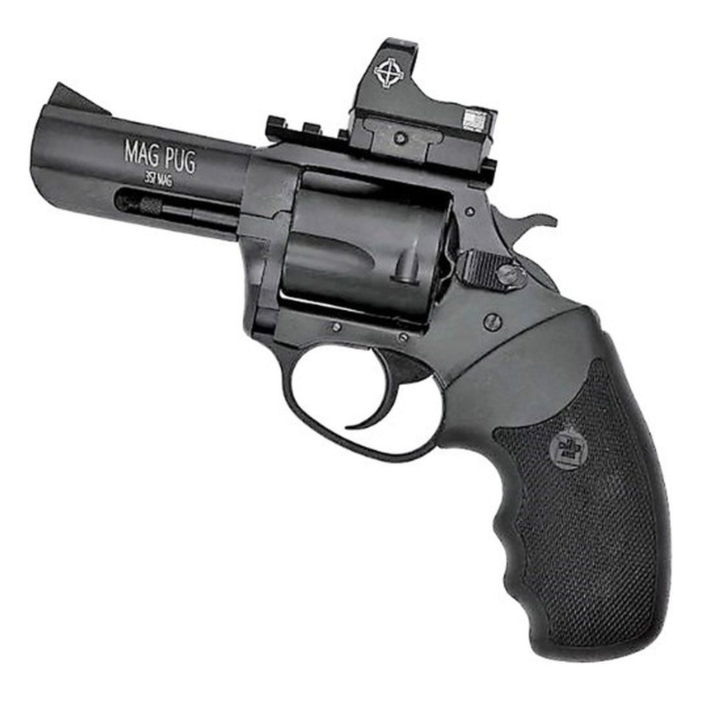 CHARTER ARMS MAG PUG 357M BLK 5RD 3″ REDDOT