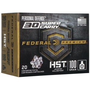 FEDERAL AMMUNITION HST 30SC 100GR JHP 20/200
