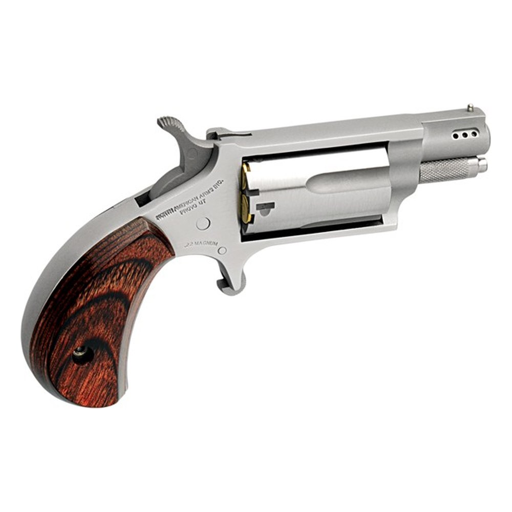 NORTH AMERICAN ARMS MINI 22MAG REV 1-1/8″ SS PRTD