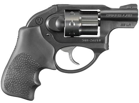 RUGER LCR 22LR BL/HOGUE GRP 8RD DAO