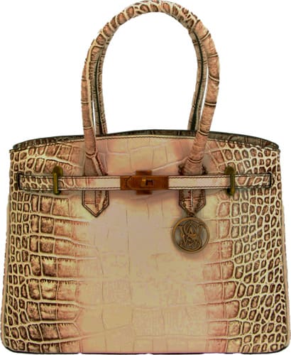 CAMELEON S&W CROC HANDBAG