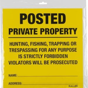 ALLEN POSTED NO TRESPASSING