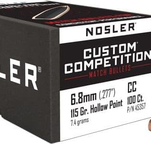 NOSLER BULLETS 6.8MM .277 - 115GR HP-BT CUSTOM COMP. 100CT