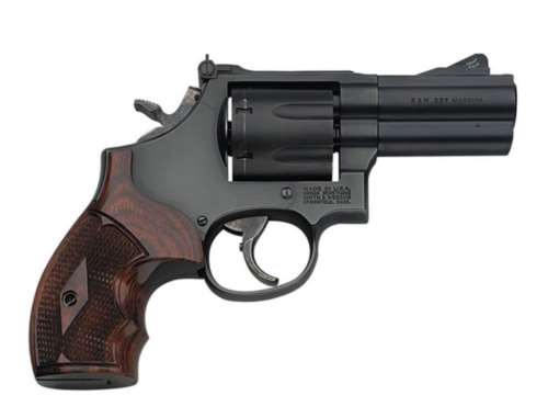 SMITH AND WESSON 586 357MAG L-COMP BL/WD 3" 7RD