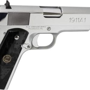 IVER JOHNSON 1911A1 38 SUPER - 5" FS 9RD CHROME BLACK PEARL