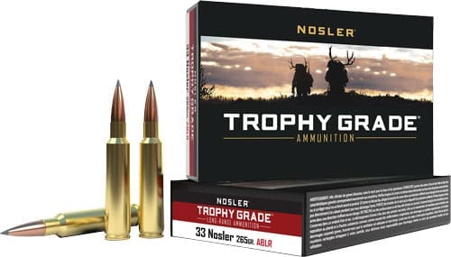 NOSLER TROPHY GRADE LR 33 - NOSLER 265GR ABLR 20RD 10BX/CS
