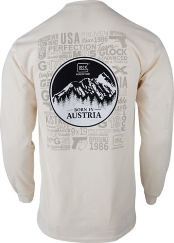 GLOCK OEM BORN IN AUSTRIA LONG - SLEEVE SHIRT TAN XX-LARGE