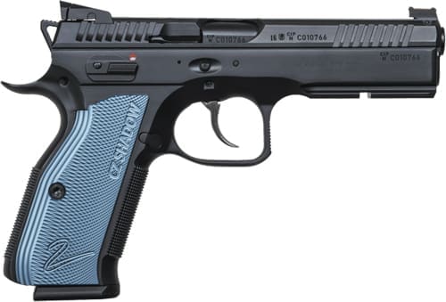 CZ SHADOW 2 9MM FS 17-SHOT - BLACK POLYCOAT BLUE GRIP
