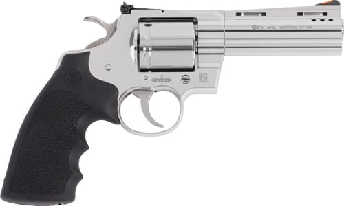 COLT GRIZZLY 357MAG 4.25" - POLISHED SS/HOGUE GRIPS