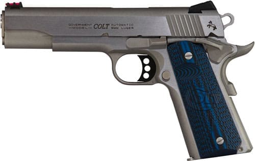 COLT GOVT COMPETITION 9MM - 5" STAINLESS ADJ. SIGHTS G10