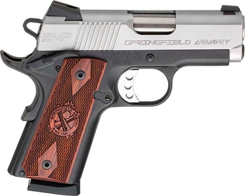 SPRINGFIELD 1911 EMP COMPACT - 9MM 3" 9RD SS/COCOBOLO CA COMP
