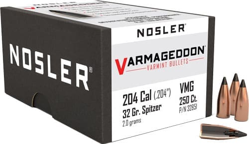 NOSLER BULLETS 20 CAL .204 - 32GR VARMAGEDDON TIPPED 250CT