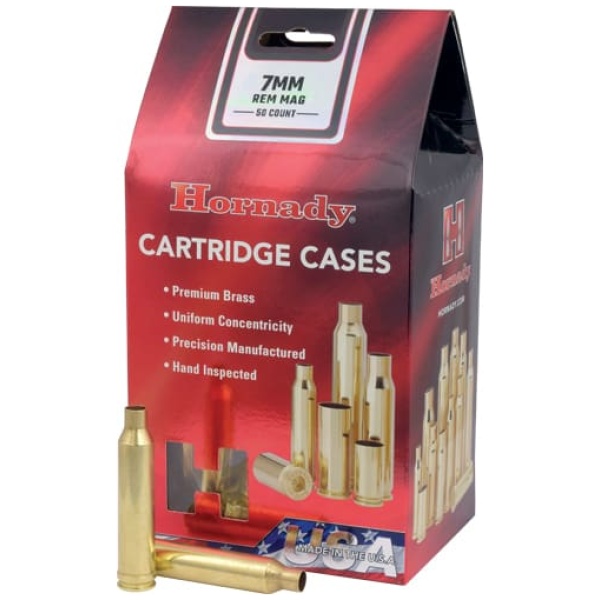 HORNADY UNPRIMED CASES - 7MM REM MAG 50PK 5BX/CS