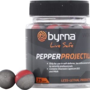BYRNA PEPPER PROJECTILES - 25 COUNT TUB .68 CAL