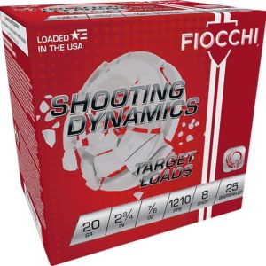 FIOCCHI 20GA 2.75" 7/8OZ #8 - 1210FPS 250RD CASE LOT