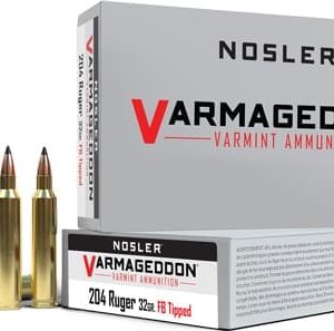 NOSLER VARMAGEDDON 204 RUGER - 32GR FBT 20RD 10BX/CS