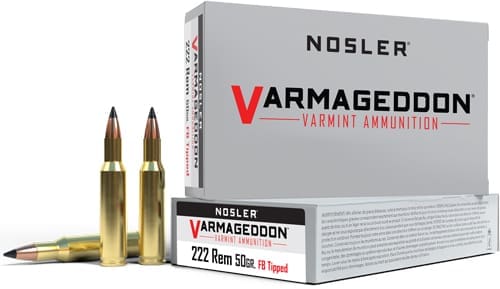 NOSLER VARMAGEDDON 222 REM - 50GR FBT 20RD 10BX/CS