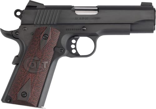 COLT COMBAT COMMANDER 38 SUPER - 4.25" BLUED/G10 BLACK CHERRY