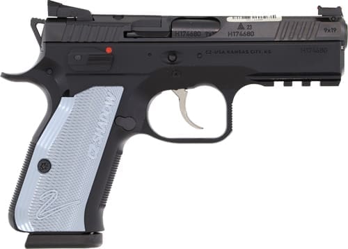 CZ SHADOW 2 COMPACT OR 9MM FS - 15-SHOT BLK NITRIDE GREY GRIP