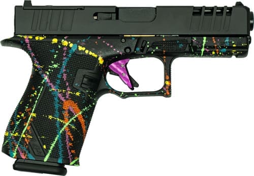 GLFA 19 STRIKER 9MM 4" 15 SHOT - BLK SLIDE SPLATTER BLACK FRAME