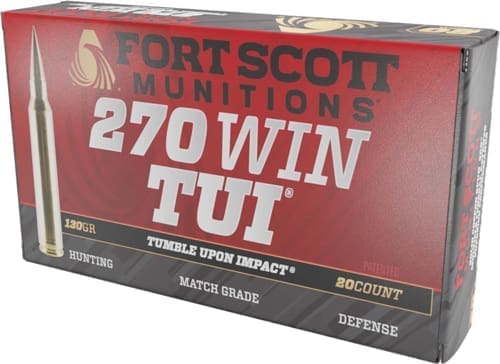 FORT SCOTT 270 WIN 130GR TUI - SOLID COPPER 20RD 10BX/CS