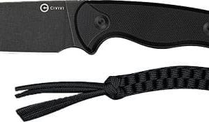 CIVIVI KNIFE TIMBERBARK 3.2" - FIXED BLACK/BLACK G10 STNWASH