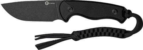 CIVIVI KNIFE TIMBERBARK 3.2" - FIXED BLACK/BLACK G10 STNWASH