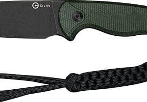 CIVIVI KNIFE TIMBERBARK 3.2" - FIXED GREEN MICARTA/BLK STNWSH
