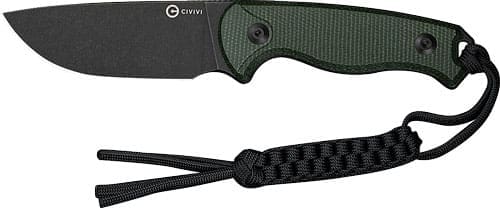 CIVIVI KNIFE TIMBERBARK 3.2" - FIXED GREEN MICARTA/BLK STNWSH