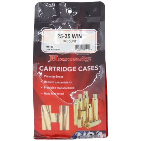 HORNADY UNPRIMED CASES 25-35 - WIN 50 PACK 5PK/CS