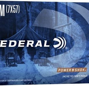 FEDERAL POWER-SHOK 7X57MM - MAUSER 140GR SP 20RD 10BX/CS