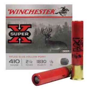 WINCHESTER SUPER-X 410 2.5" - 1/5OZ RIFLED SLUG 15RD 10BX/CS