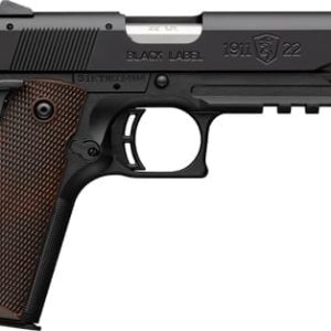 BROWNING 1911-22 22LR FS - 4.25" MATTE BLACK/BROWN GRIPS
