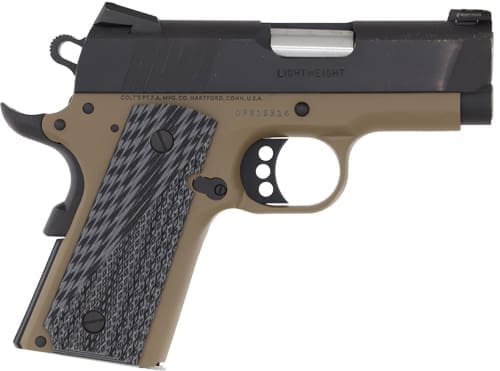 COLT DEFENDER 45ACP 3" FRONT - NGT SGT 7-SHOT FDE/BLACK