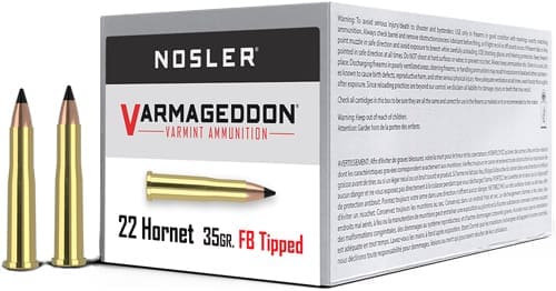 NOSLER VARMAGEDDON 22 HORNET - 35GR FBT 50RD 10BX/CS