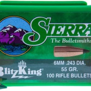 SIERRA BULLETS 6MM .243 - 55GR BLITZKING 100CT