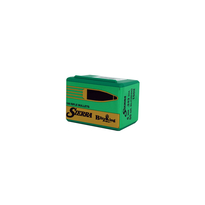SIERRA BULLETS 6MM .243 - 55GR BLITZKING 100CT - Image 2