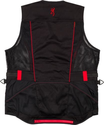BROWNING ACE SHOOTING VEST - R-HAND 3XL BLACK/RED TRIM