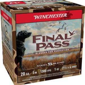 WINCHESTER FINAL PASS 20GA 3" - 1OZ #2.5 & #4 25RD 10BX/CS