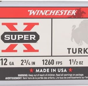 WIN AMMO SUPER-X TURKEY 12GA. - 2.75" 1-1/2OZ #4 10RD 10BX/CS