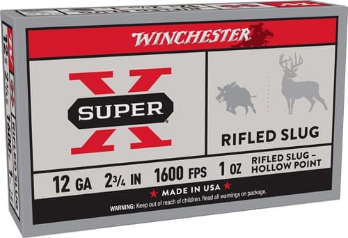 WINCHESTER SUPER-X 12GA 2.75" - 1OZ RIFLED SLUG 5RD 50BX/CS