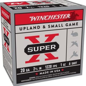 WINCHESTER SUPER-X 20GA 2.75" - 1OZ #6 1220FPS 25RD 10BX/CS