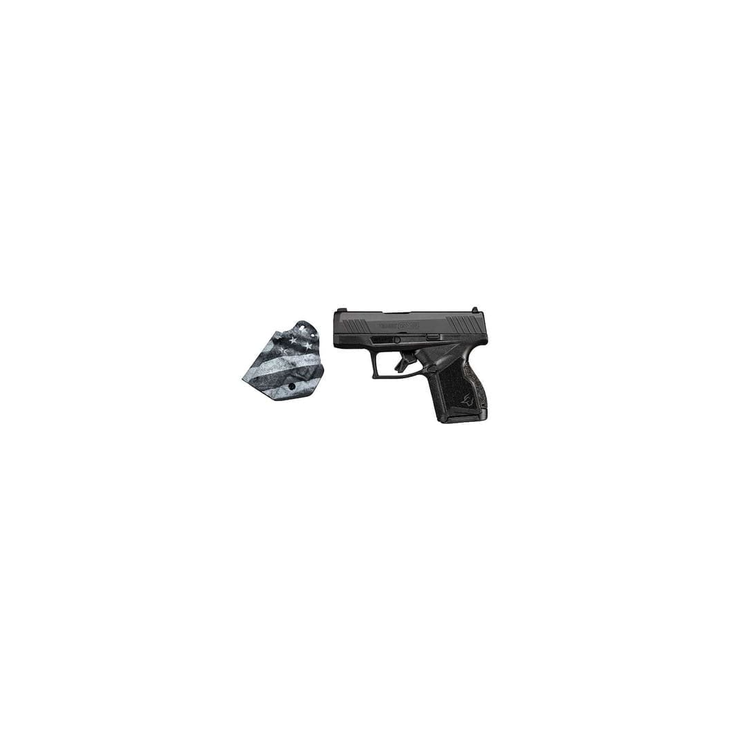 Taurus GX4 1-GX4M931-10CK7 9mm 3" 10+1 Black W/ Black & White US Flag Holster - Image 3