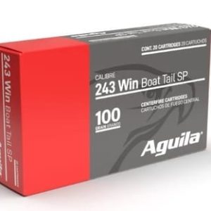 Aguila 243 Win Ammunition 8047AG 100 Grain InterLock Boat Tail Soft Point 20 Rounds