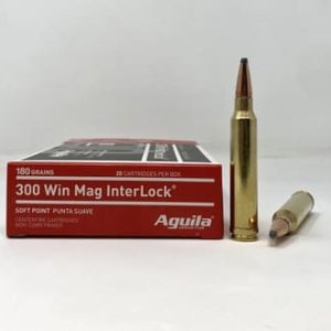 Aguila 300 WIN Mag Ammunition 180 Grain Interlock Soft Point Boat Tail 82044AG 20 Rounds