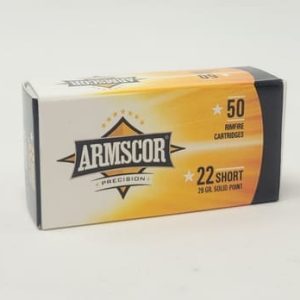 Armscor 22 Short Ammunition 50415 29 Grain Solid Point 50 Rounds
